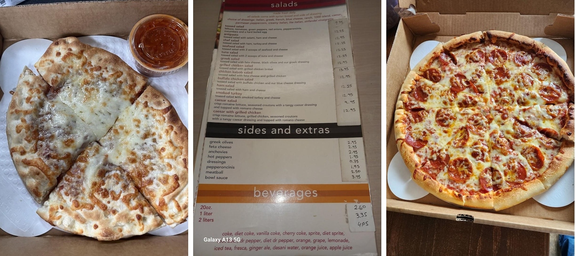 Carlos Pizza Menu