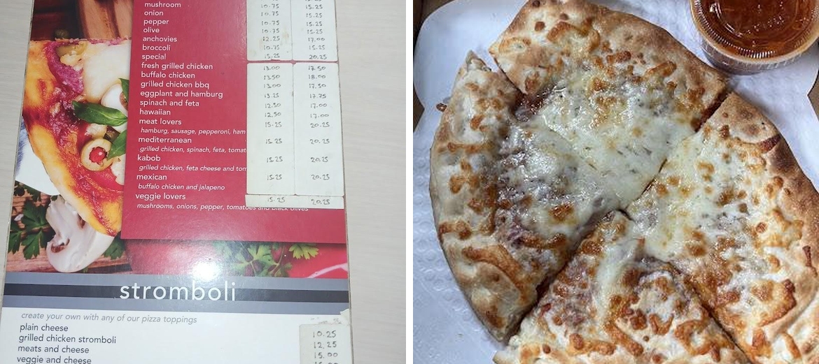 Carlos Pizza Menu